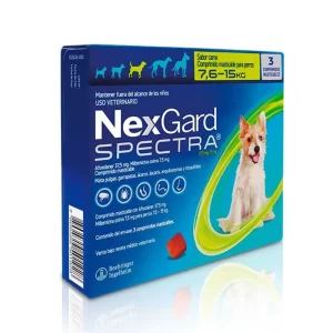 NexGard Spectra 7,6 a 15 Kg, 3 comprimidos