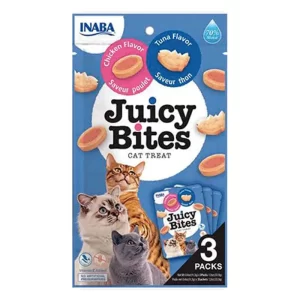 Juicy Bites Cat Chicken Flavor y Tuna Flavor 3 Packs
