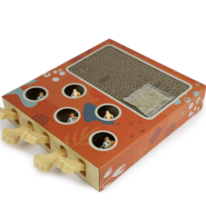 HEY! TABLERO RASCADOR PARA GATOS DISEÑO TOPO 36X26X6 CM