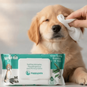 Toallitas Humedas Happypets para perros y gatos 50 u Aroma bambu y té verde