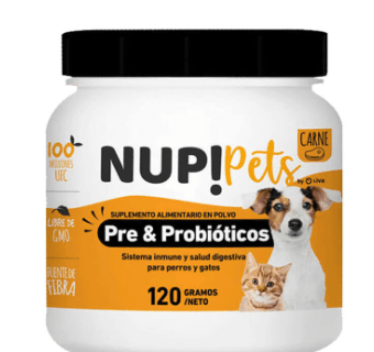 Nup!Pets Pre & Probióticos Sabor Carne 120 gr