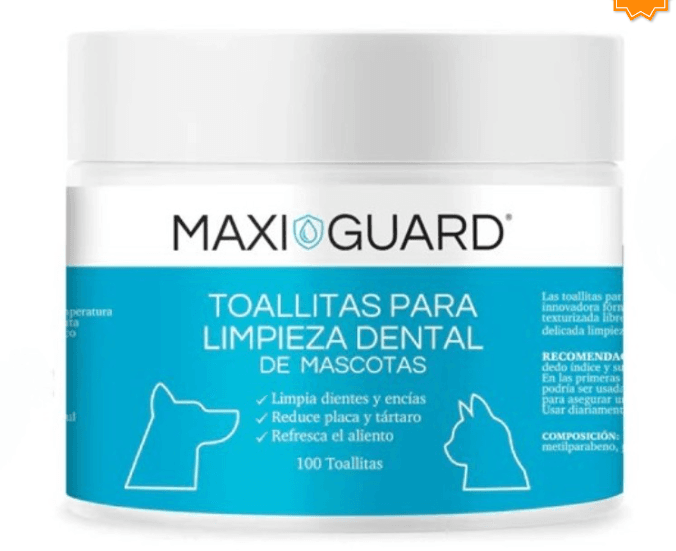 Maxiguard Toalla Limpieza Dental Perro/Gato x 100 Unidades