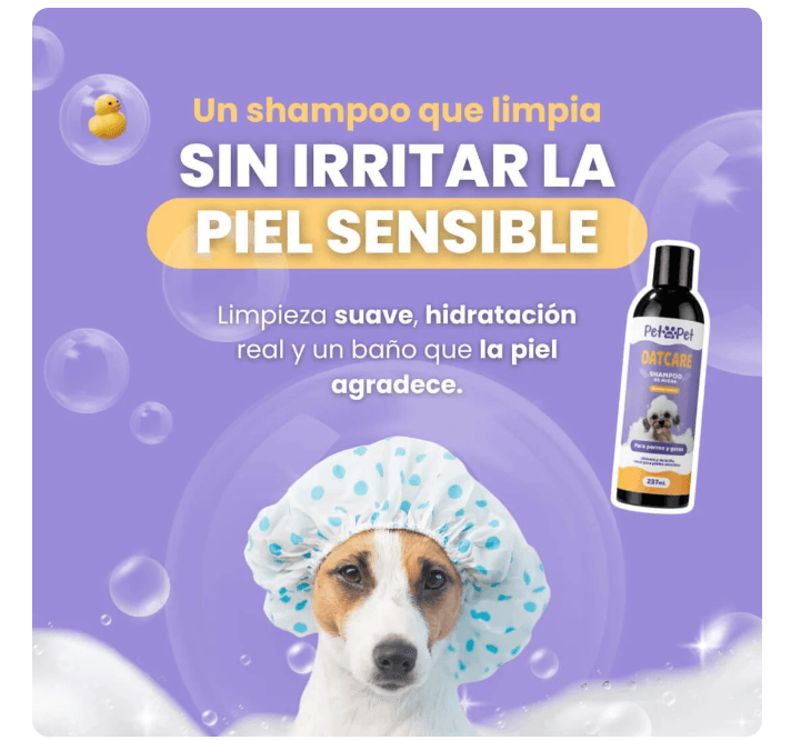 PetMyPet Shampoo Piel Sensible Oat Care de Avena 237 ml - Imagen 2
