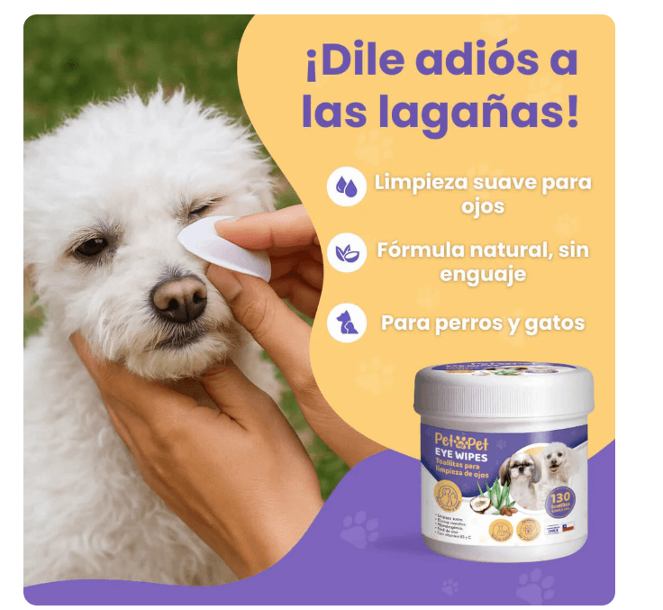 PetMyPet Eye Wipes Toallitas Limpieza Ojos 130 unidades - Imagen 2