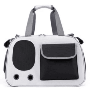 Bolso Plegable Lona Color Negro y Blanco